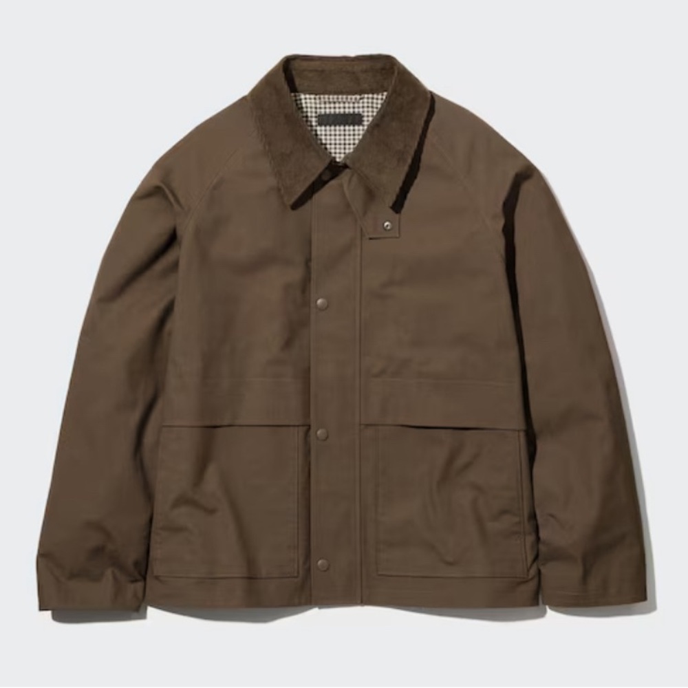 NWOT uniqlo UTILITY SHORT BLOUSON JACKET - brown large unisex men’s women’s